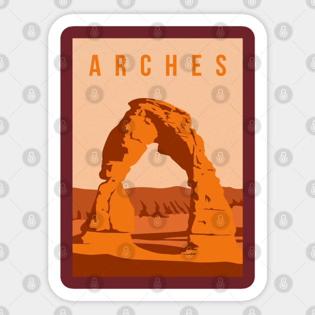 Arches National Park Sticker by Zakaria Azis